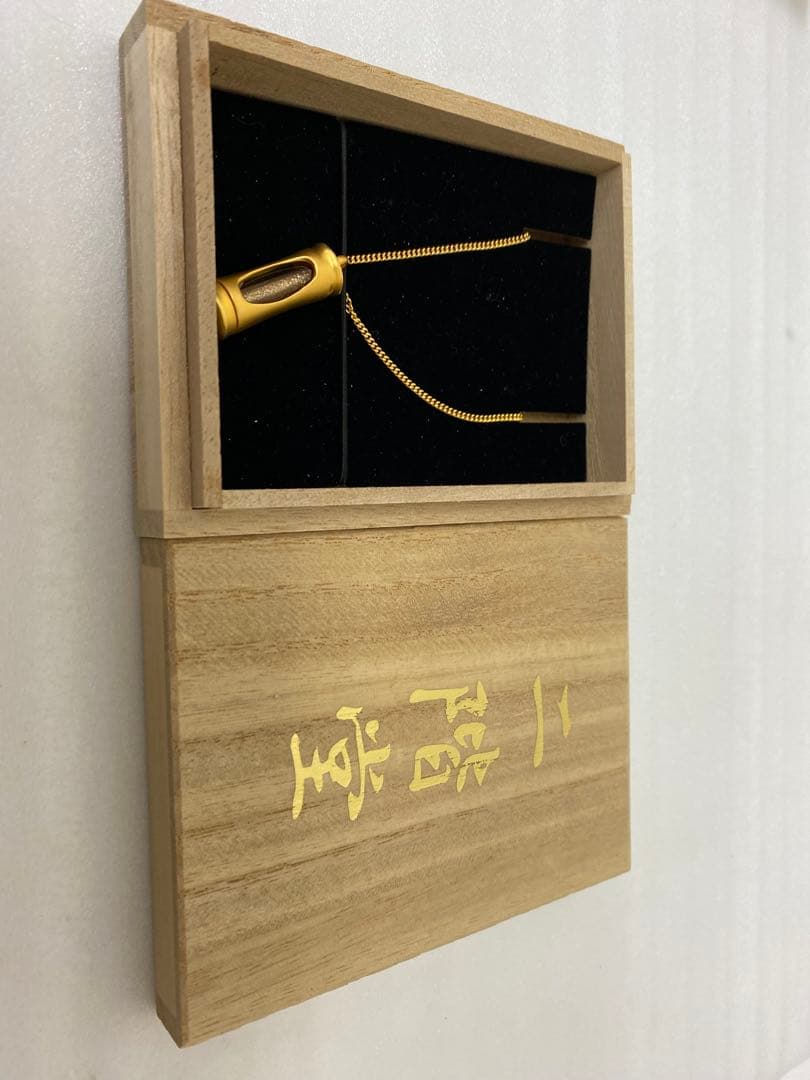 3-3328 二階堂 砂金 ネックレス ゴールド 桐箱 証明書付き