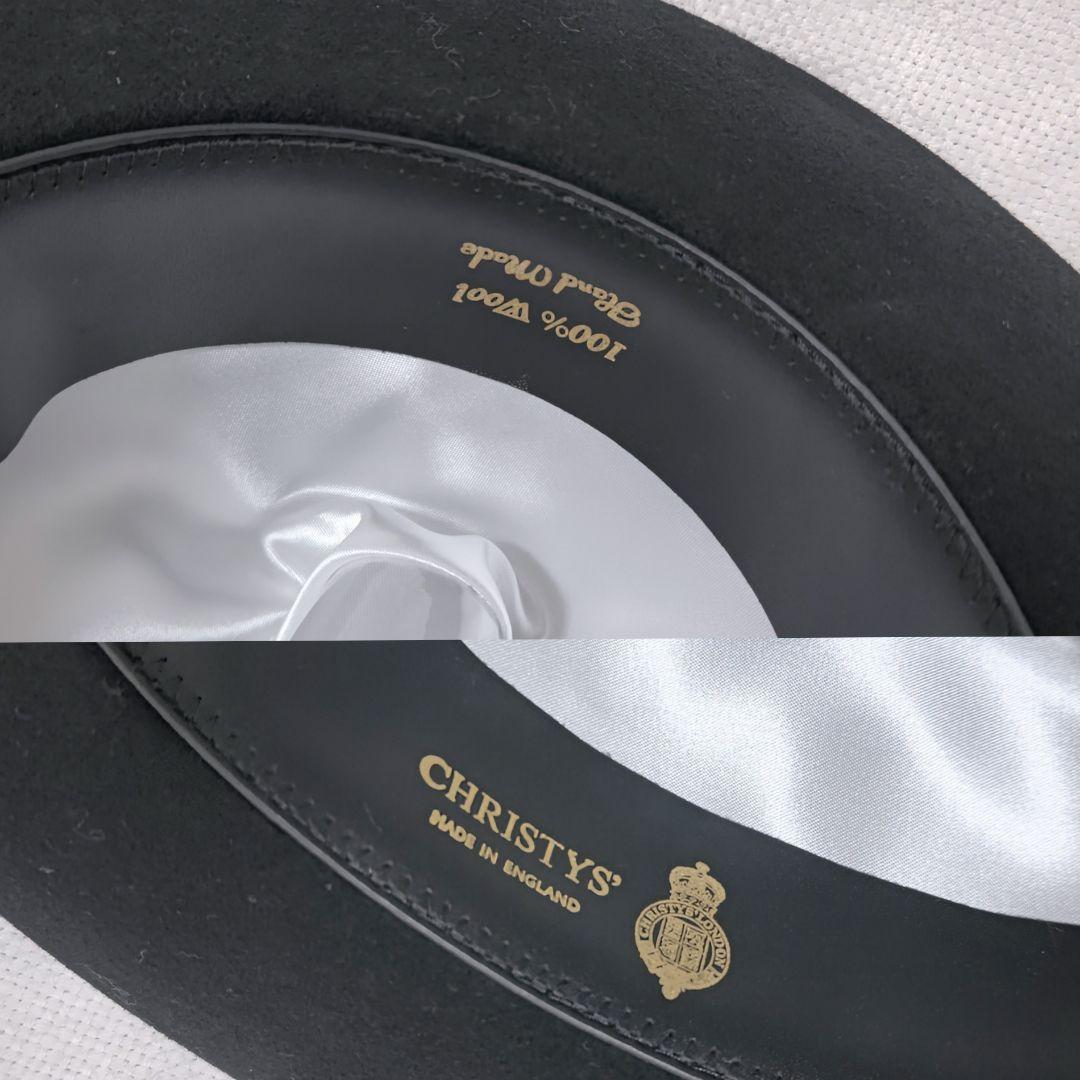 クリスティーズロンドンCHRISTYS' LONDON中折れウールハット黒59