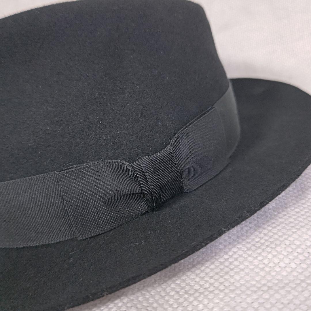クリスティーズロンドンCHRISTYS' LONDON中折れウールハット黒59