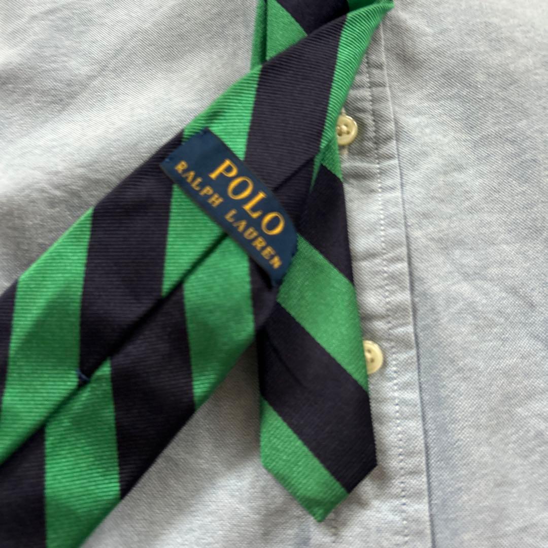 ラルフローレン キッズ スーツ 長袖シャツ ネクタイ 120 金ボタン ネイビー