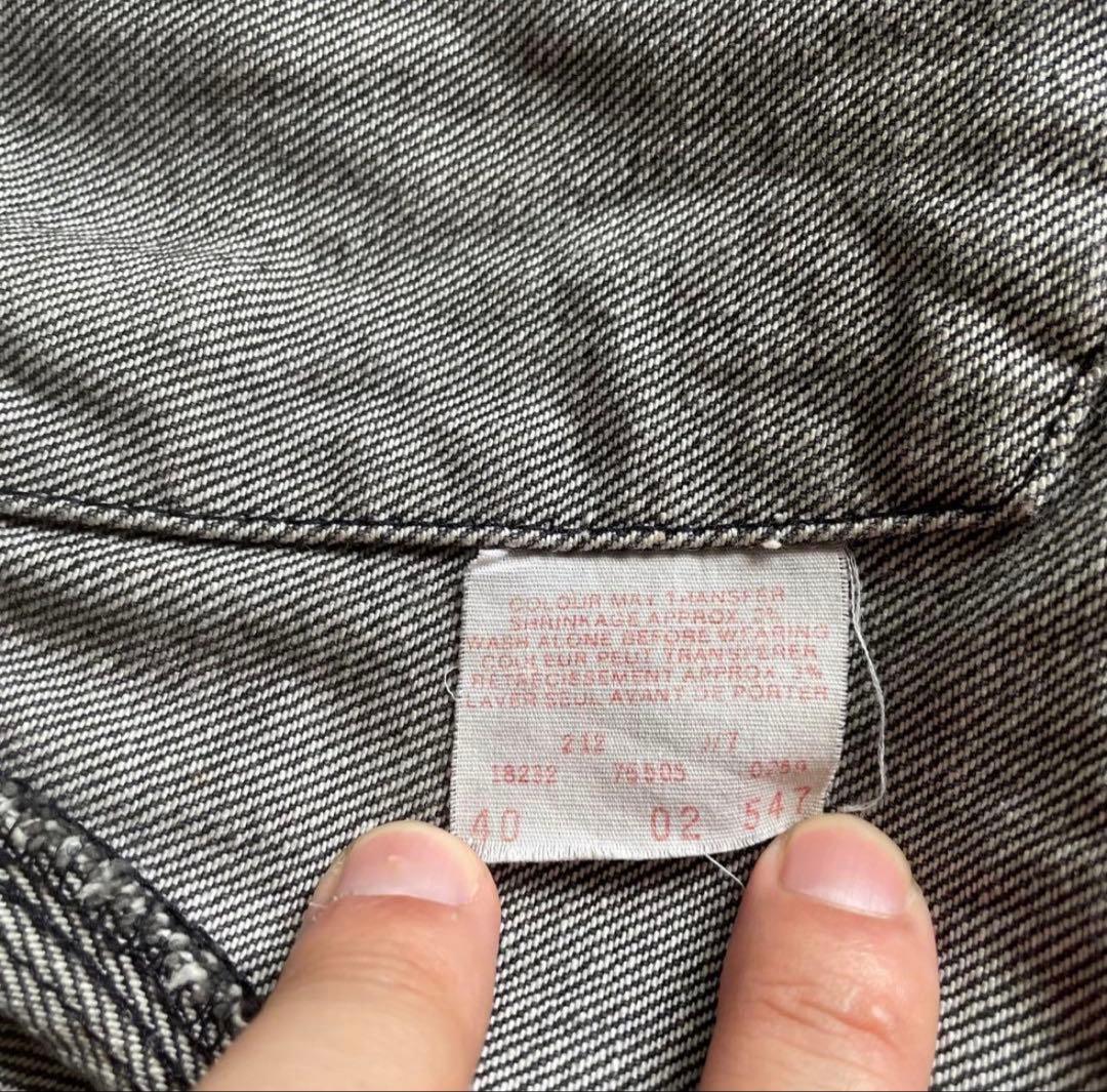 90s levis 75505 ブラックデニム ジャケット カナダ製 先染め