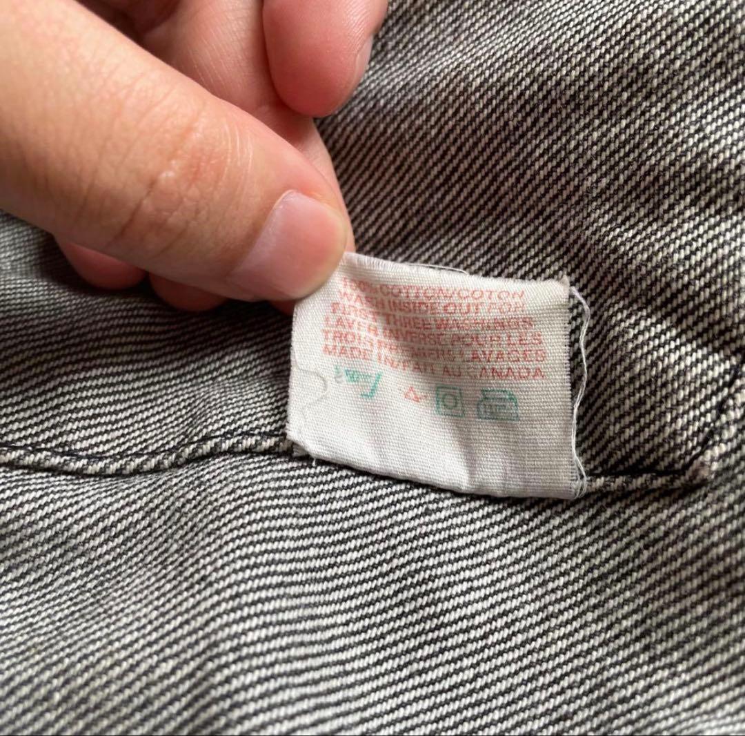 90s levis 75505 ブラックデニム ジャケット カナダ製 先染め