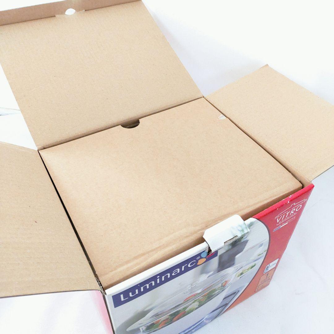 【未使用品】フランス製 Luminarc ヴィトロ ホワイト スチーマー せいろ