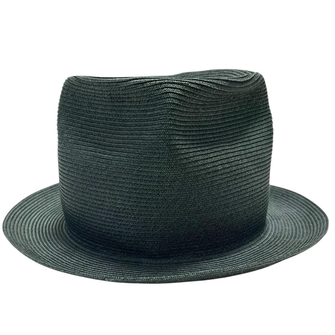 CA4LA　ストローハット 中折れ グリーン KN01310 美品