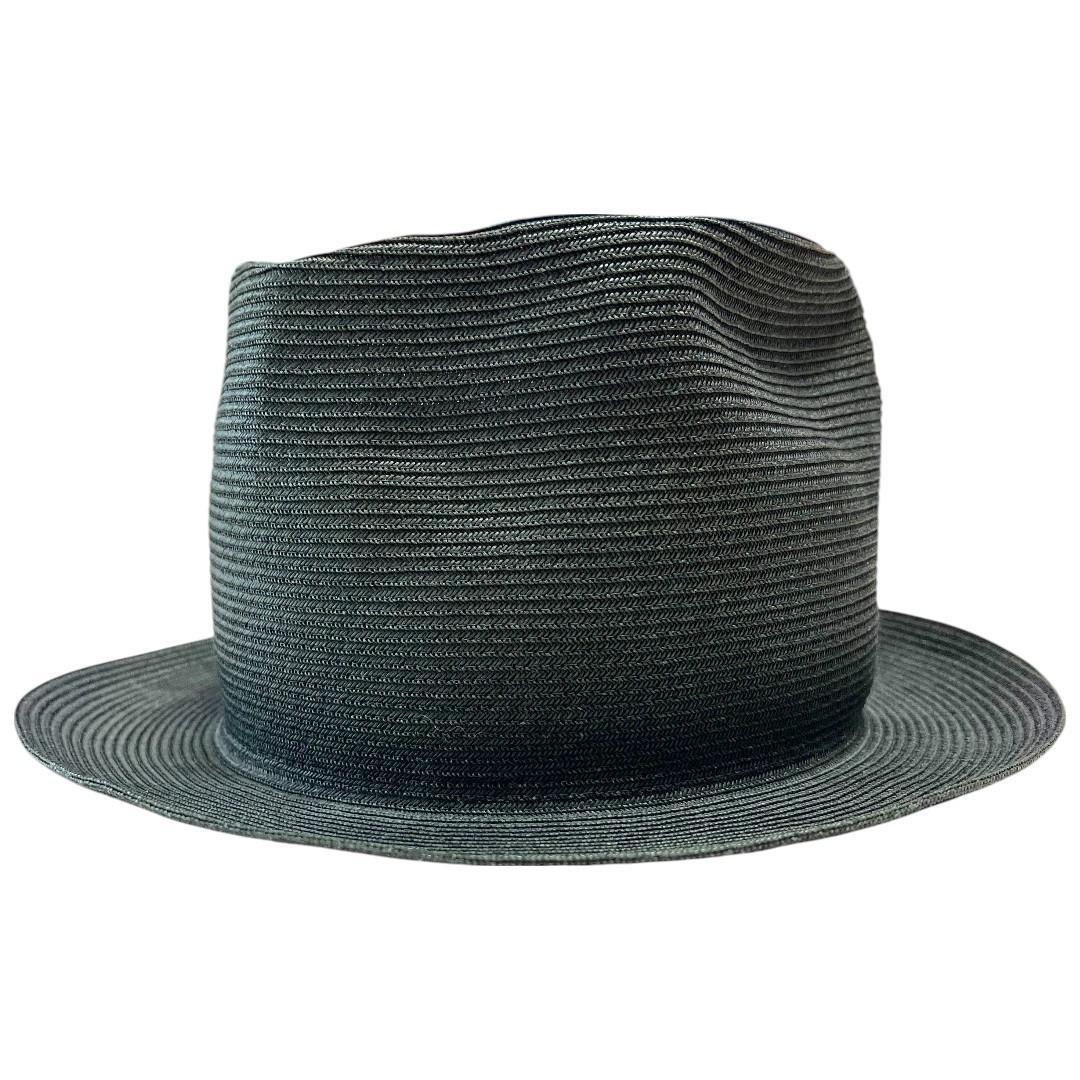 CA4LA　ストローハット 中折れ グリーン KN01310 美品