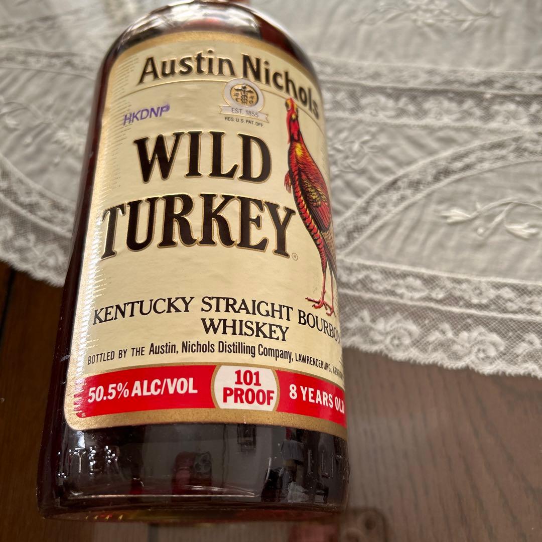 【新品・未使用】ワイルドターキー8年・1リットル旧ラベル