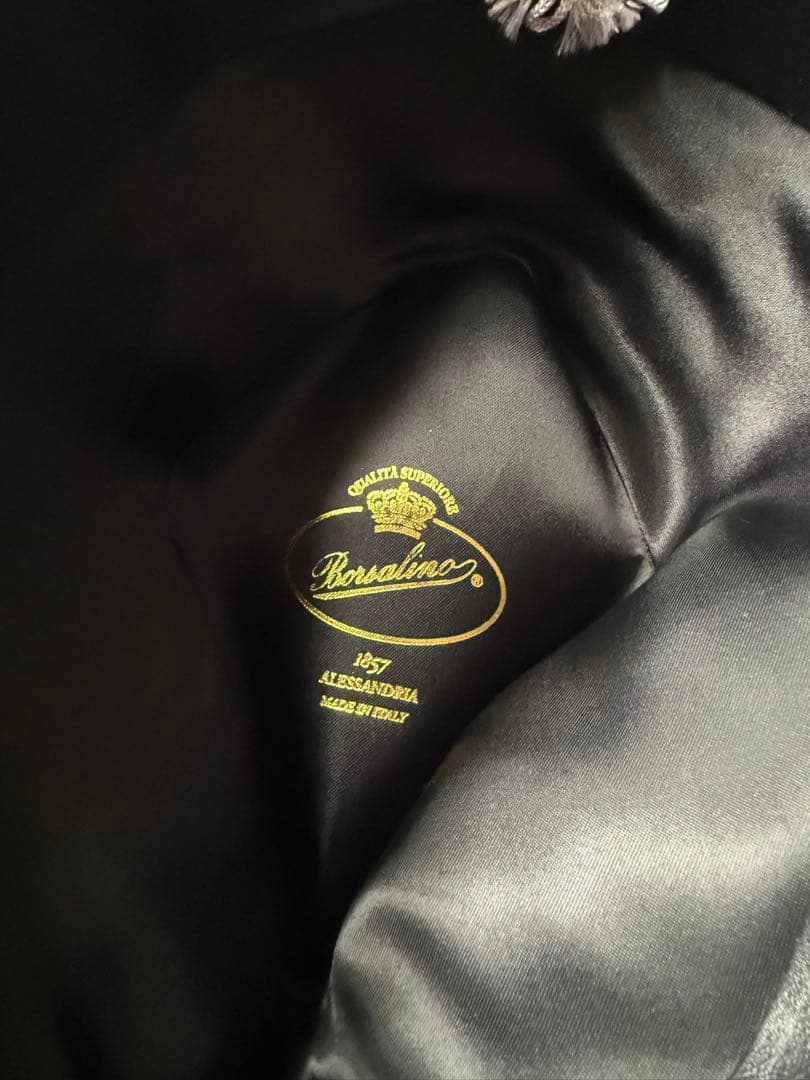 BORSALINO ボルサリーノ黒 ウールフェルトハット