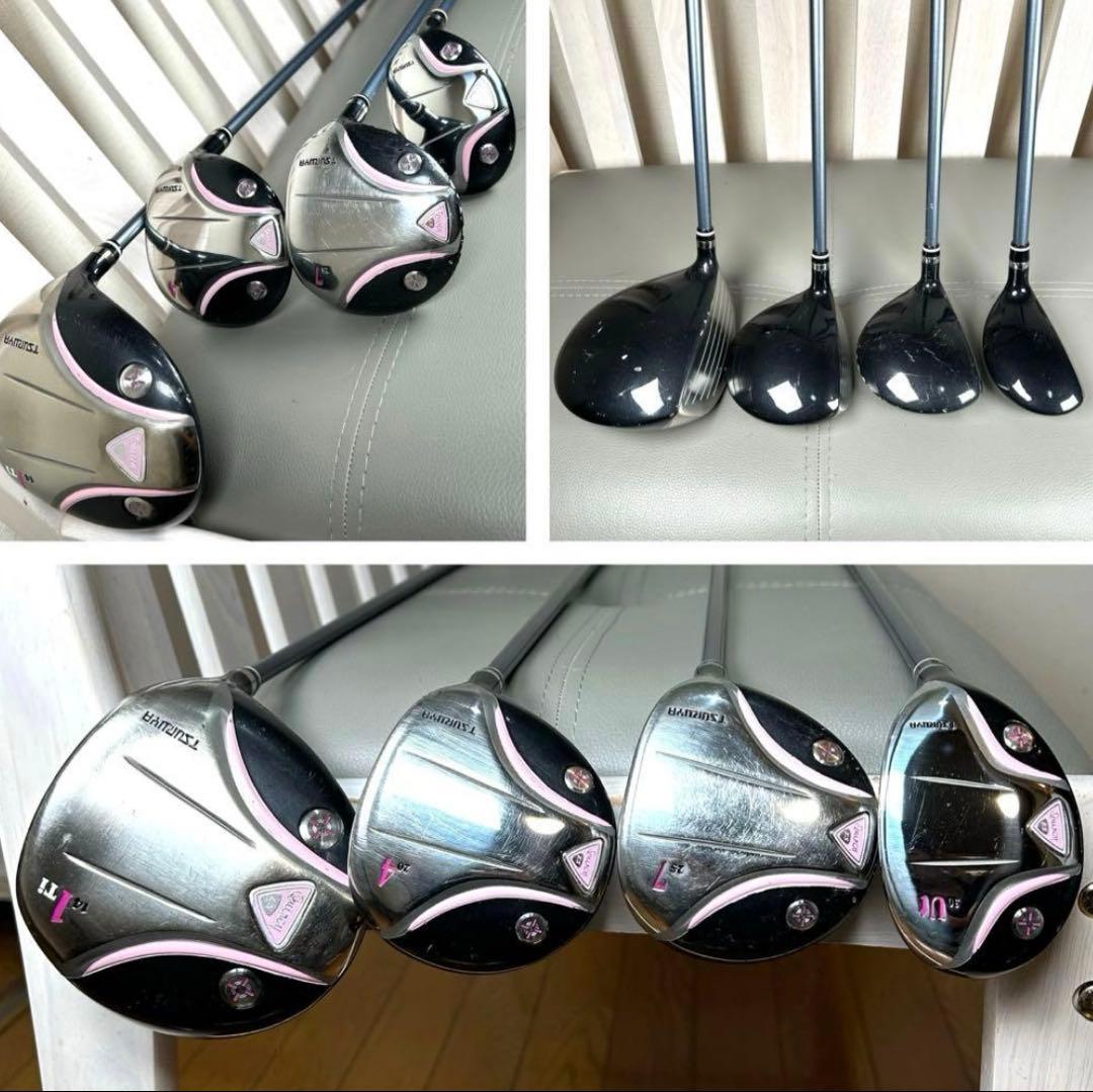本格派　レディースゴルフクラブ　10本　セット　TURUYA キャディバッグ