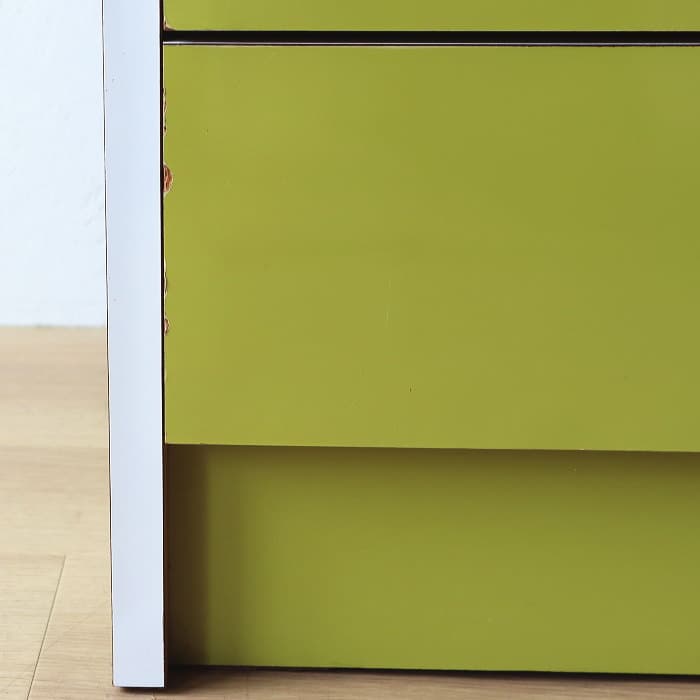 アンティーク レトロポップ 7段 チェスト 昭和レトロ スペースエイジ グリーン