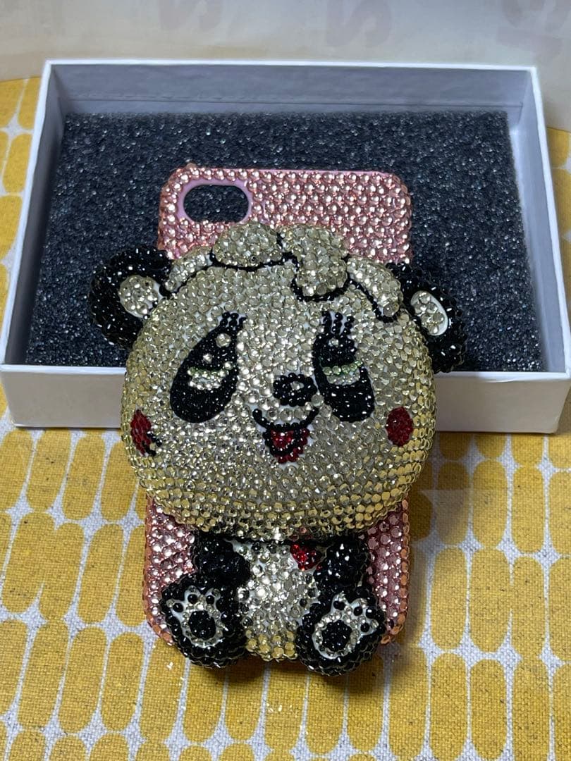 パンダ型ビジューiPhoneケース