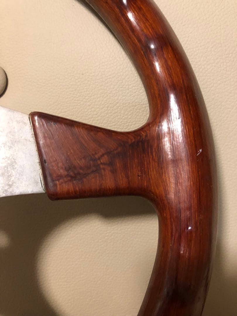 【送料込み】PRONTO ウッドステアリング　ハンドル　ホーンキャップ付き