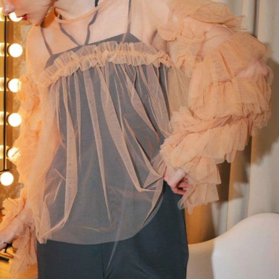 タグ付 【ANDRESD / niana】 デコラティブチュールトップス 結婚式