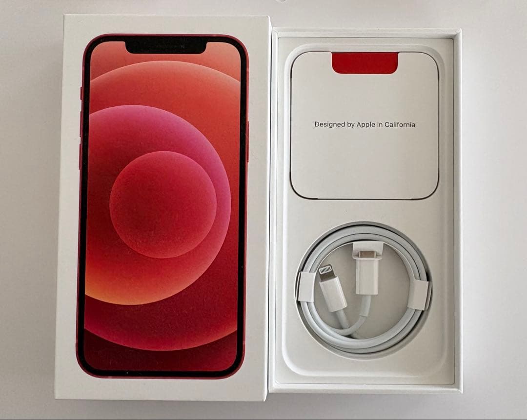 iPhone 12 128GB レッド 箱・付属品付/美品/SIMフリー