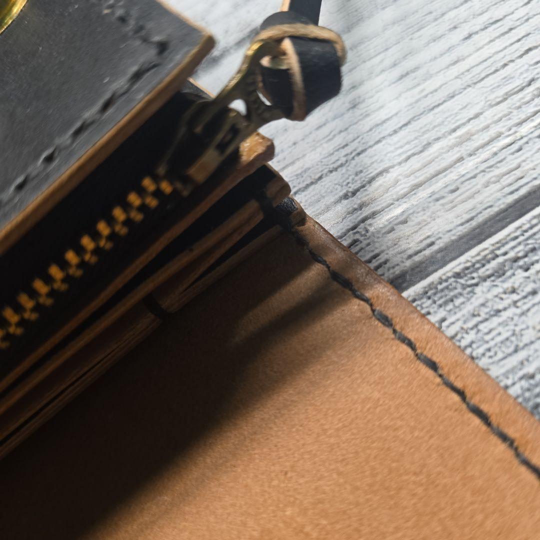 トラッカーウォレット　ミドル【MW茶芯丘染め】3層ver