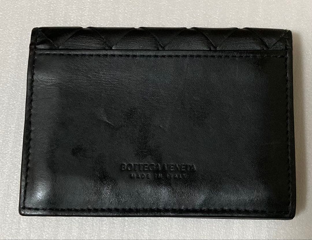 く*ー様 美品 ボッテガヴェネタ　マキシイントレチャート　カードケース　ブラック