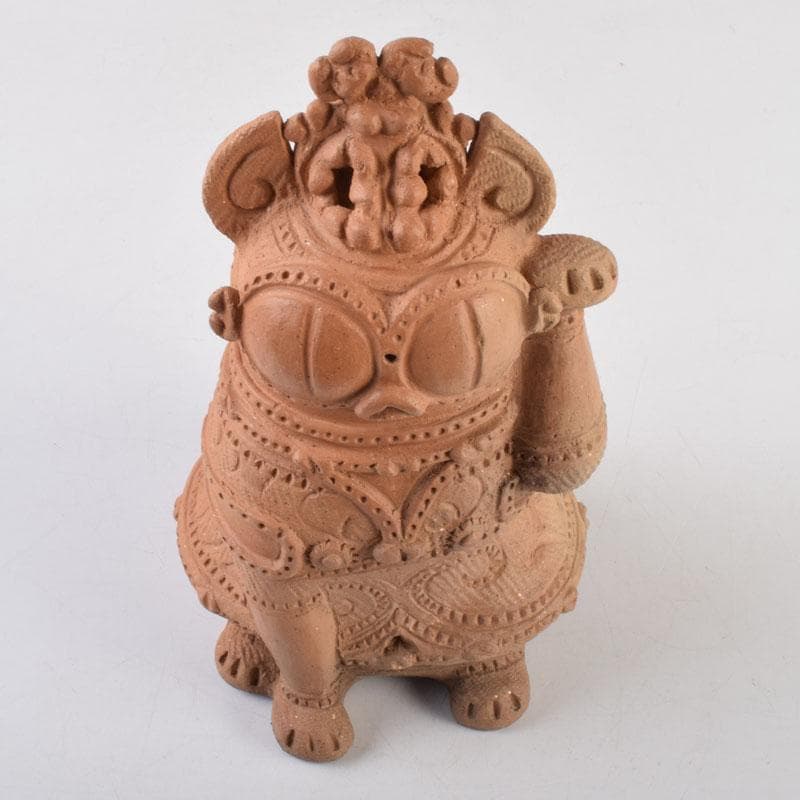 九ちゃん　縄文土偶形　招き猫　置物　V　9063