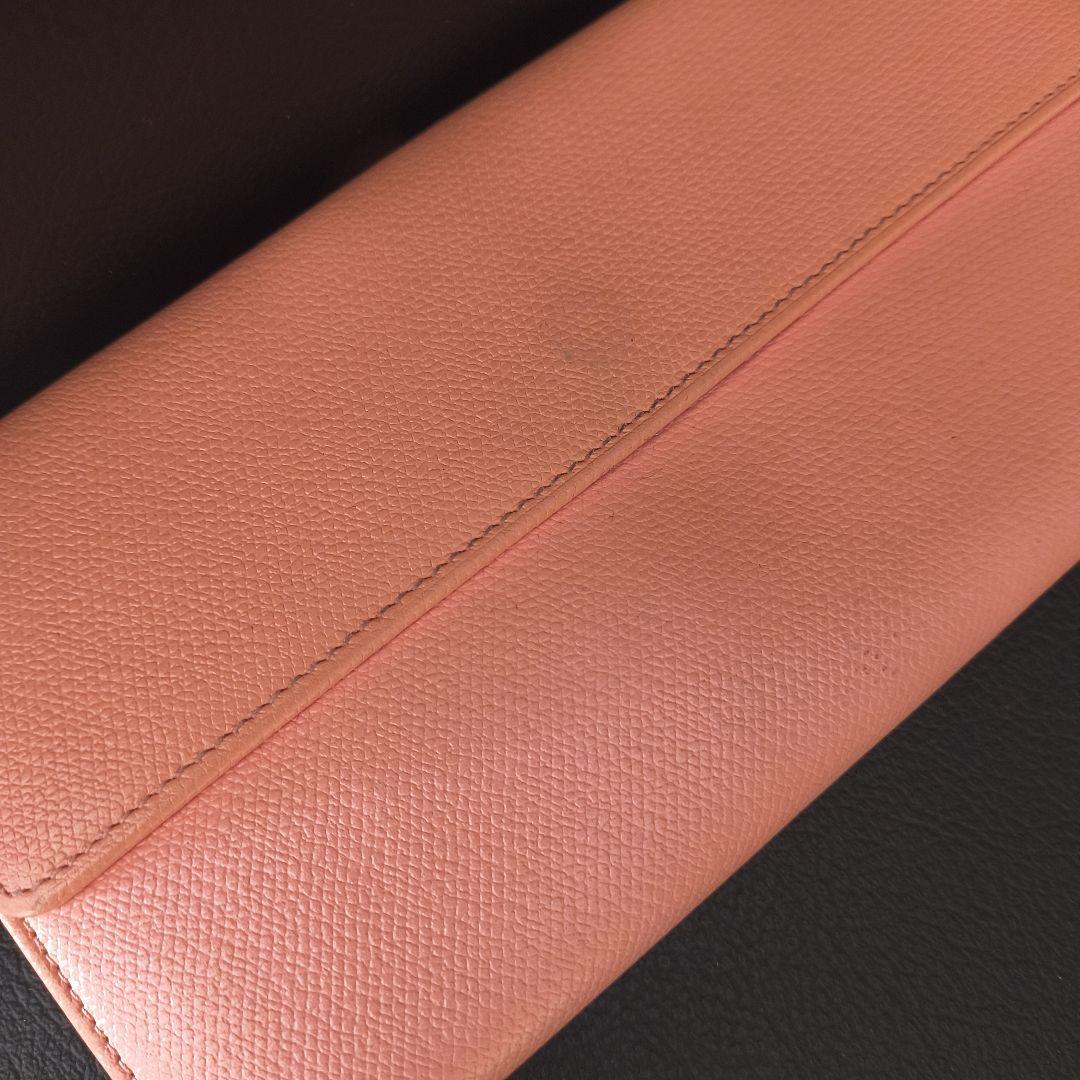 シャネル 長財布 Ｗホック ココボタン ピンク レザー CHANEL