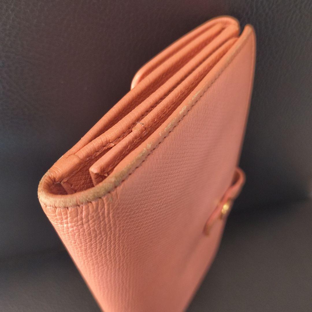 シャネル 長財布 Ｗホック ココボタン ピンク レザー CHANEL