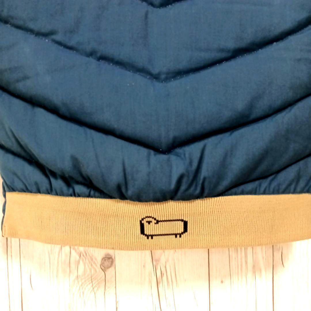 70sタグ■Woolrich ウールリッチ　ダウンベストメンズLサイズ　ブルー青