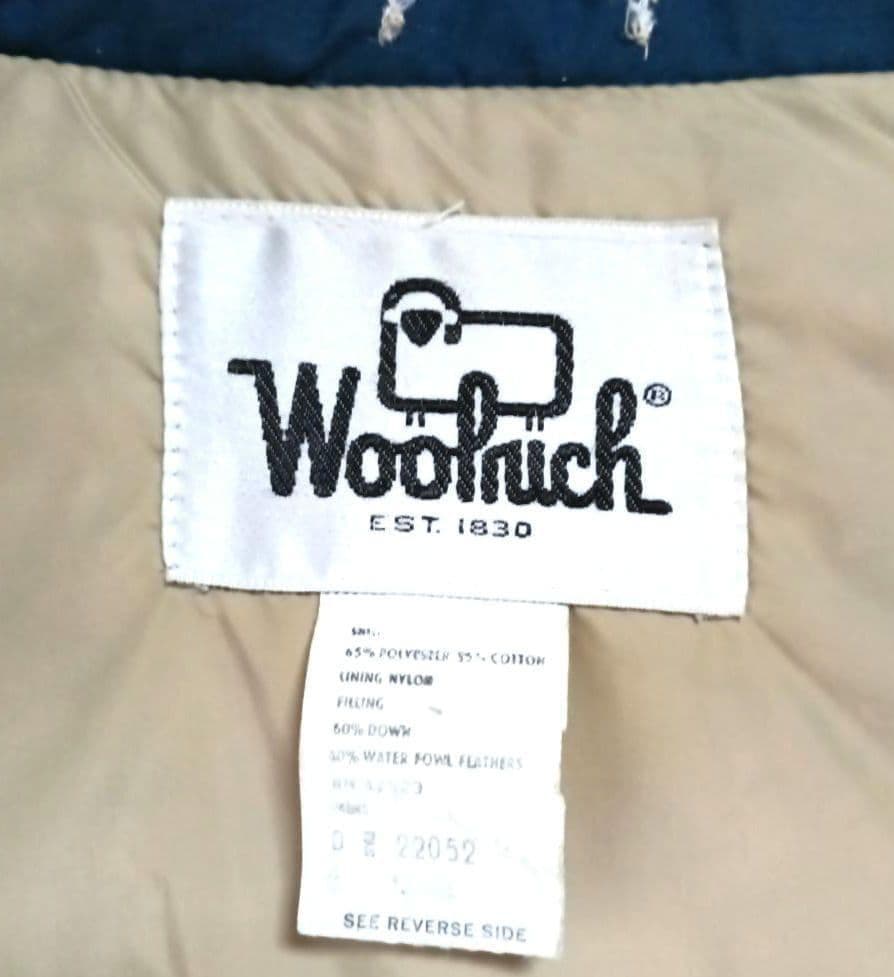 70sタグ■Woolrich ウールリッチ　ダウンベストメンズLサイズ　ブルー青
