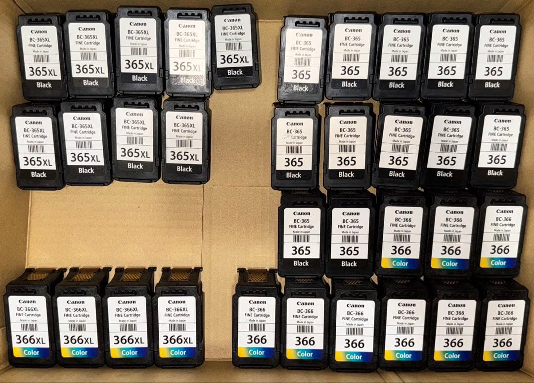 Canon純正一体型インク９２個　使用済み品まとめ売り 未使用品あり