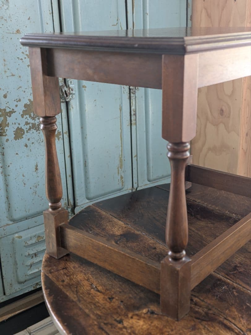 昭和レトロ　アンティーク　天然木　 木製 サイドテーブル ローテーブル 飾り台