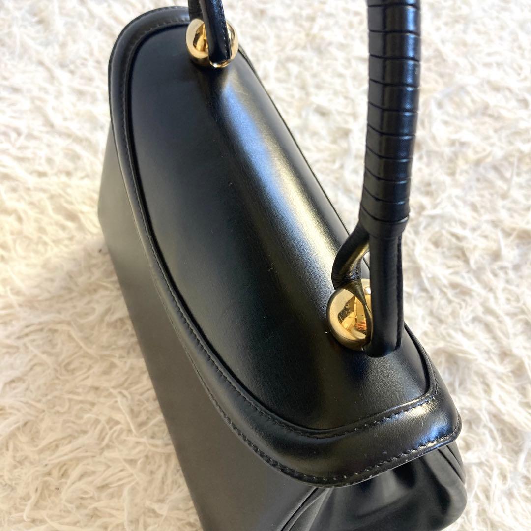 皇室御用達 濱野皮革工藝 HAMANO ハンドバッグ フォーマル 本革 冠婚葬祭