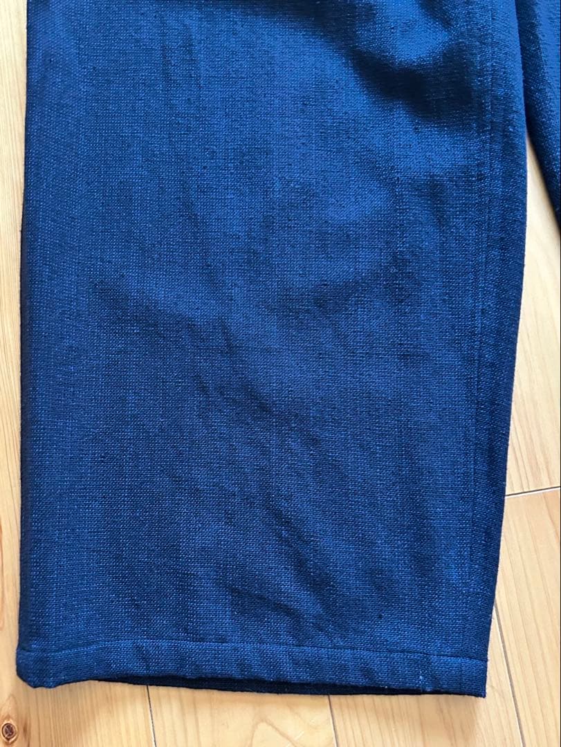 未使用タグ　’23 はけめワイドパンツ綿　ババグーリ手織り手つむぎヨーガンレール