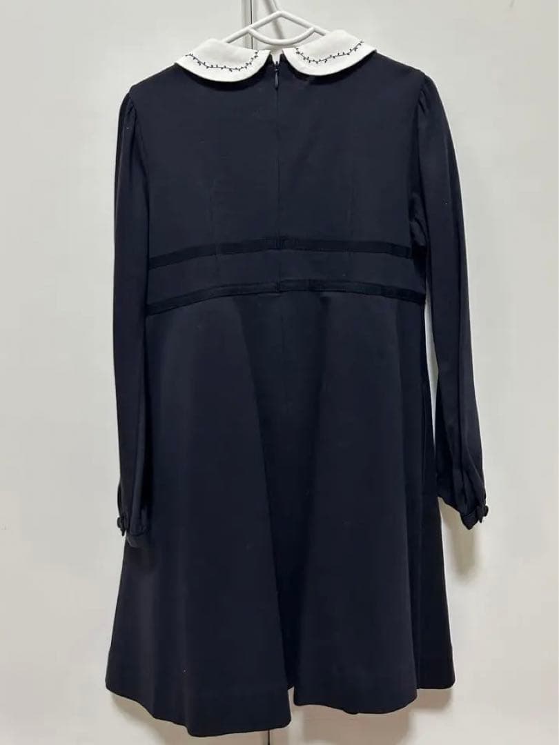 美品 タルティーヌエショコラ 濃紺ワンピース 卒園式入学式 フォーマルワンピース