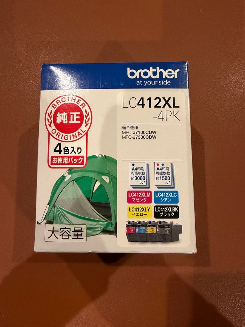 brotherLC412XL_4PK ブラザー工業　純正新品未使用