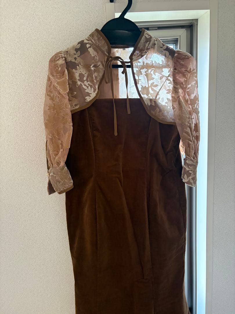 【Leja】花柄ボレロセットアップマーメイドワンピースドレス