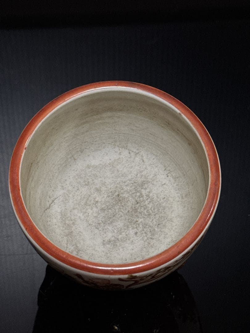 時代 湖東焼 金蘭赤絵 十六人坊主図 香炉