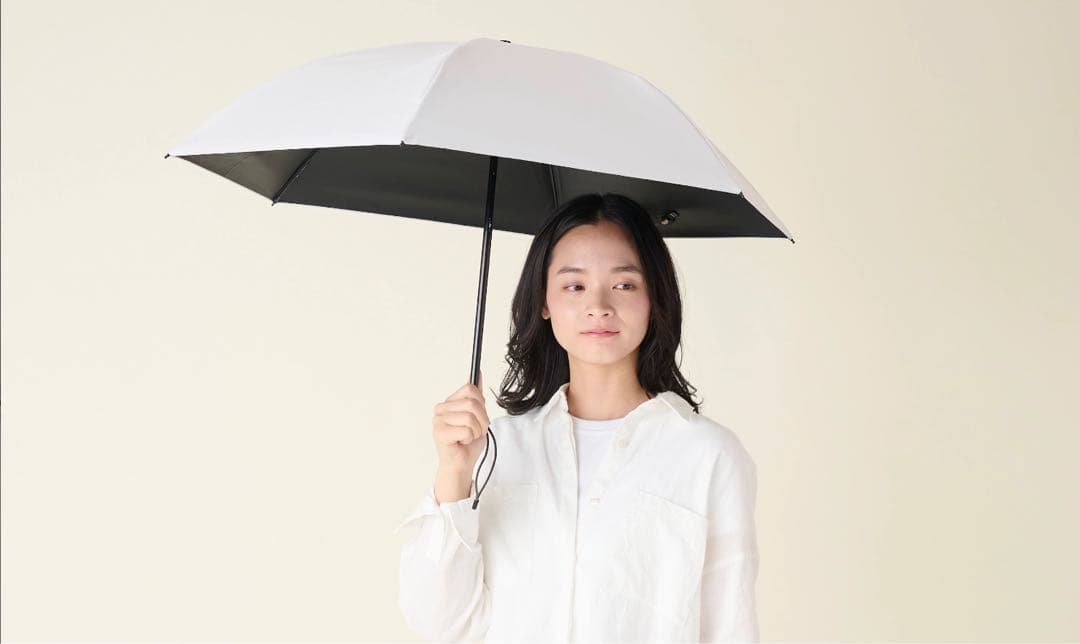 SUN BARRIER 100 折りたたみ日傘 ２段折 コンパクト / 無地