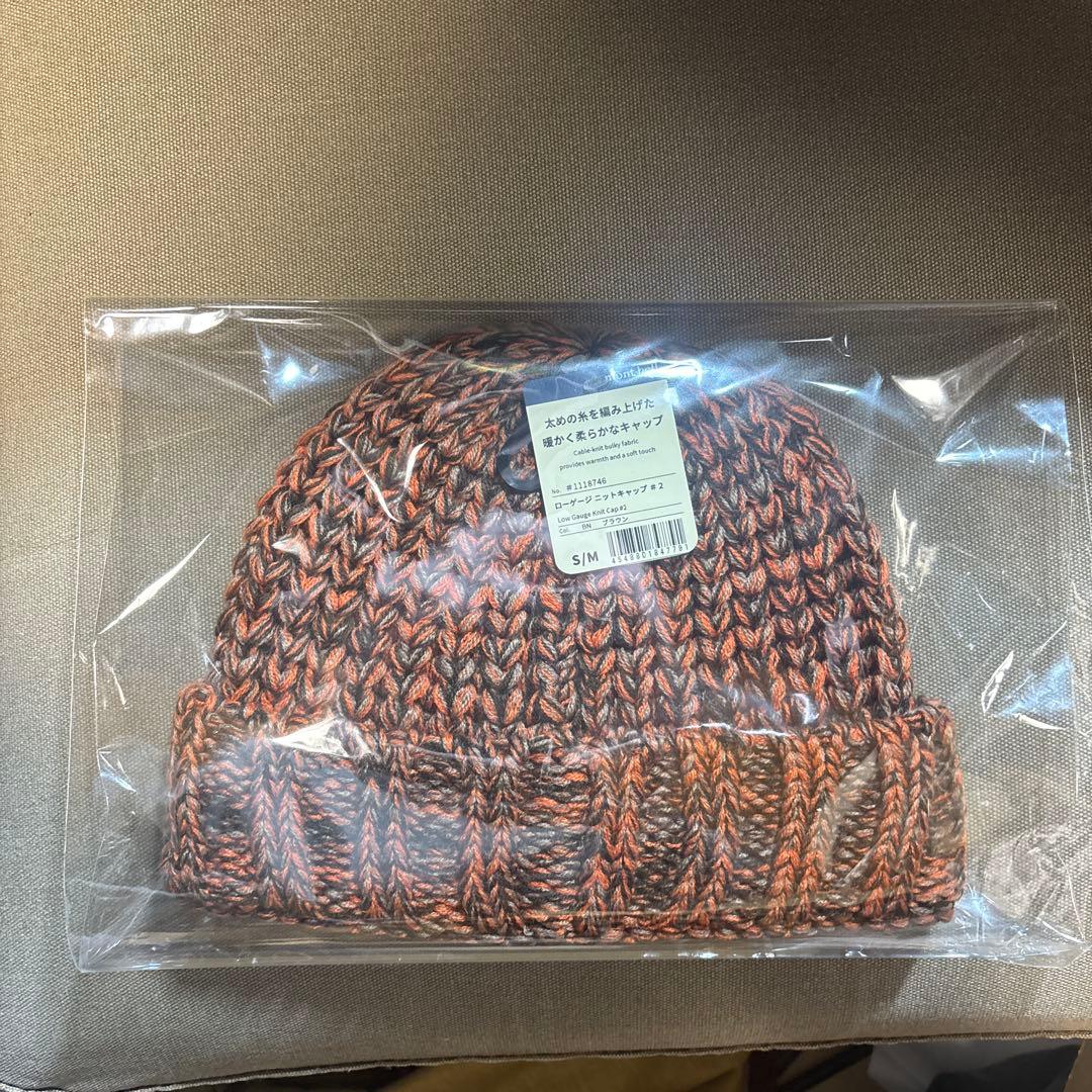 mont-bell ニット帽 S/Mオレンジ系