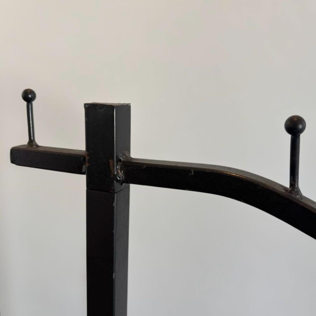 アイアンハンガーラック ハンガー6本付き スラントハンガー