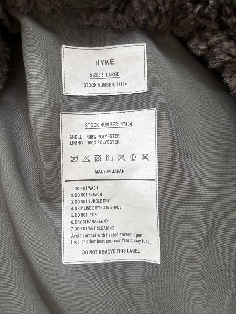 ジャケット・アウター hyke faux shearling double breasted coat