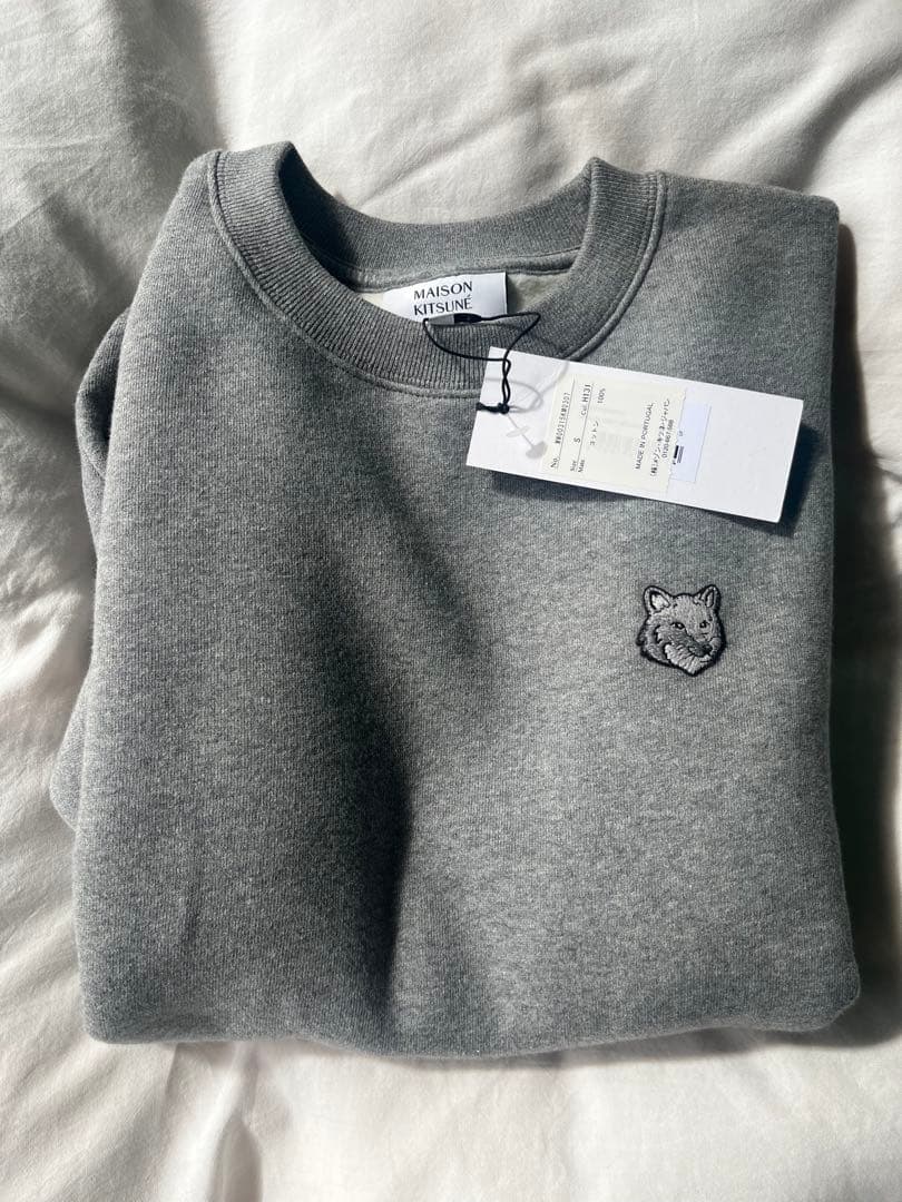 新品 MAISON KITSUNE メゾンキツネ スウェット グレーS