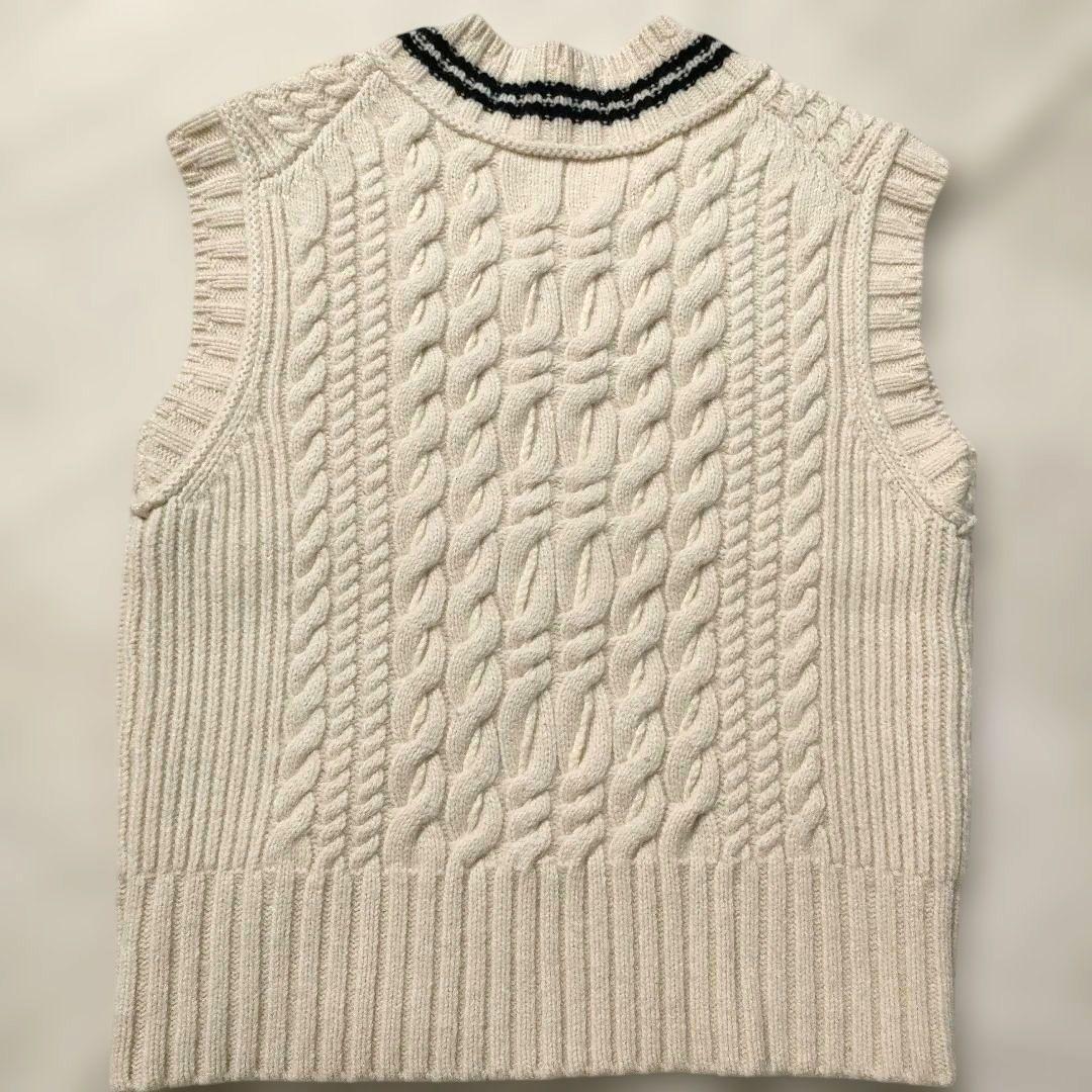 Curensology アラン チルデン ニット ベスト　アイボリー