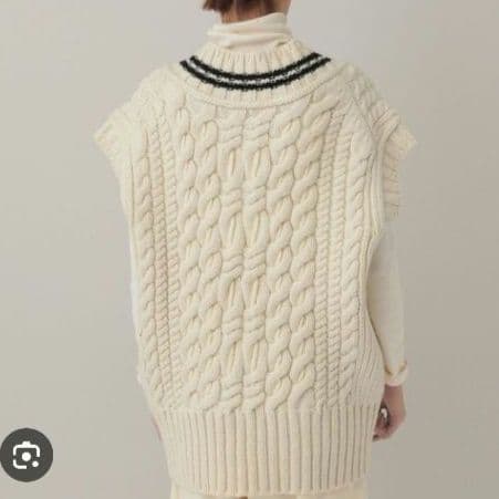 Curensology アラン チルデン ニット ベスト　アイボリー