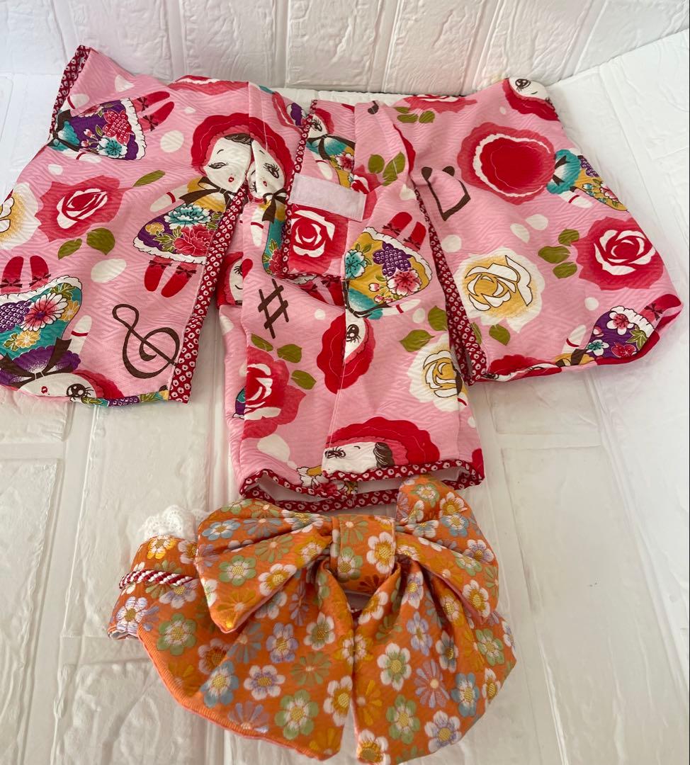 お着物　わんこ猫♡犬着物　お正月　七五三　振袖ひな祭り撮影会人気お人形柄