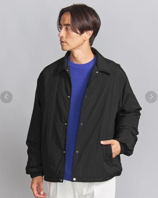 BEAUTY&YOUTH ADSダウン コーチジャケット 黒 ブラック M