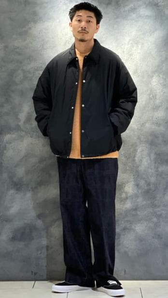 BEAUTY&YOUTH ADSダウン コーチジャケット 黒 ブラック M