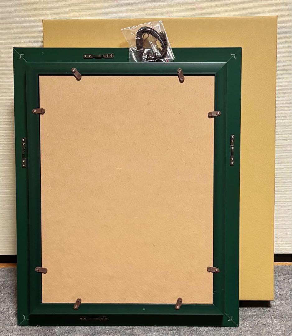 【F4号】手描き油彩　ジミー大西 ジャングルの眼　サイン　落款　額縁　未使用額