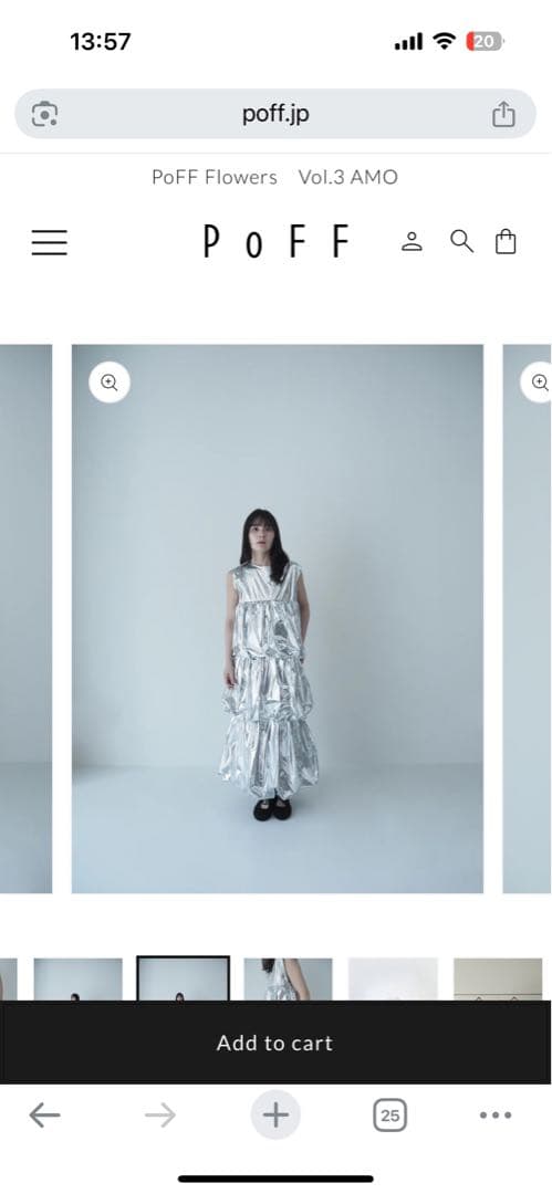 ワンピース PoFF llic balloon tiered dress