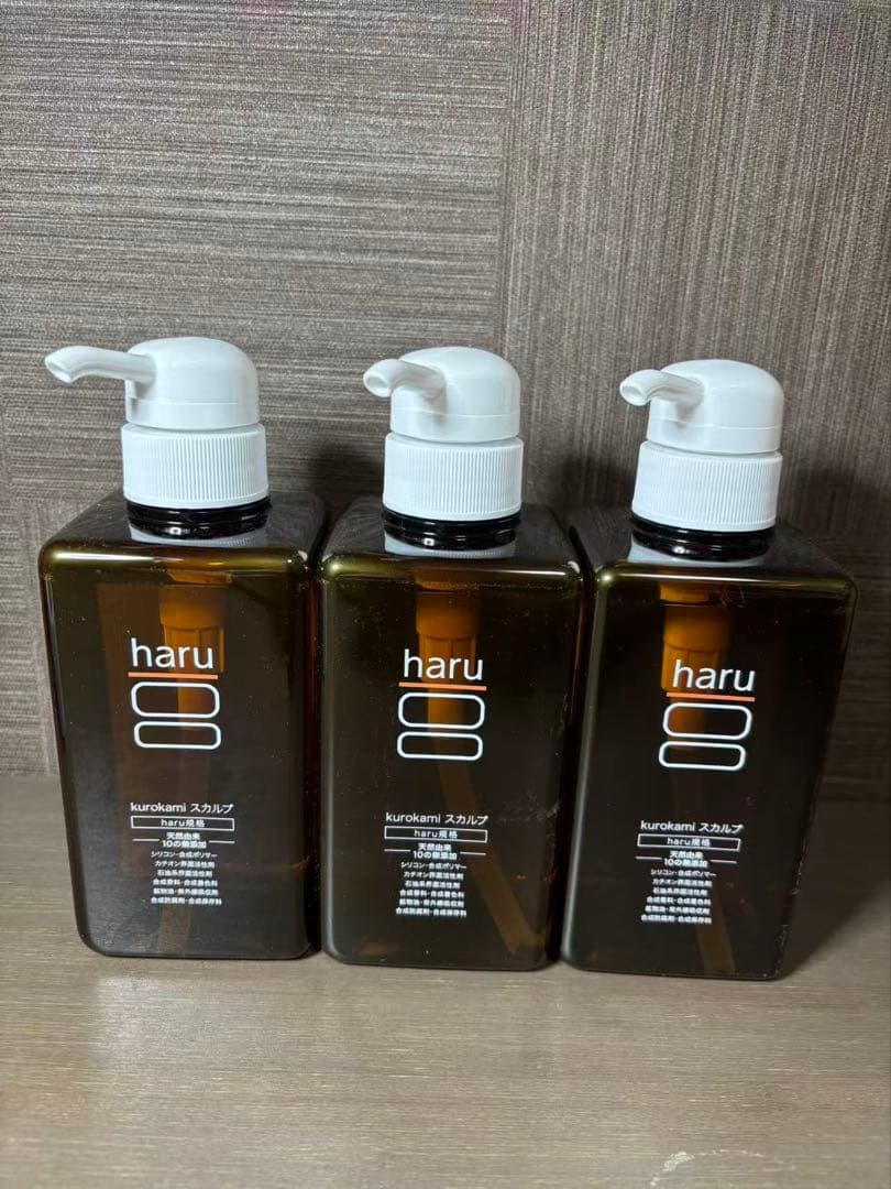 △新品　haru Kurokami Scalp シャンプー 400mL 3本