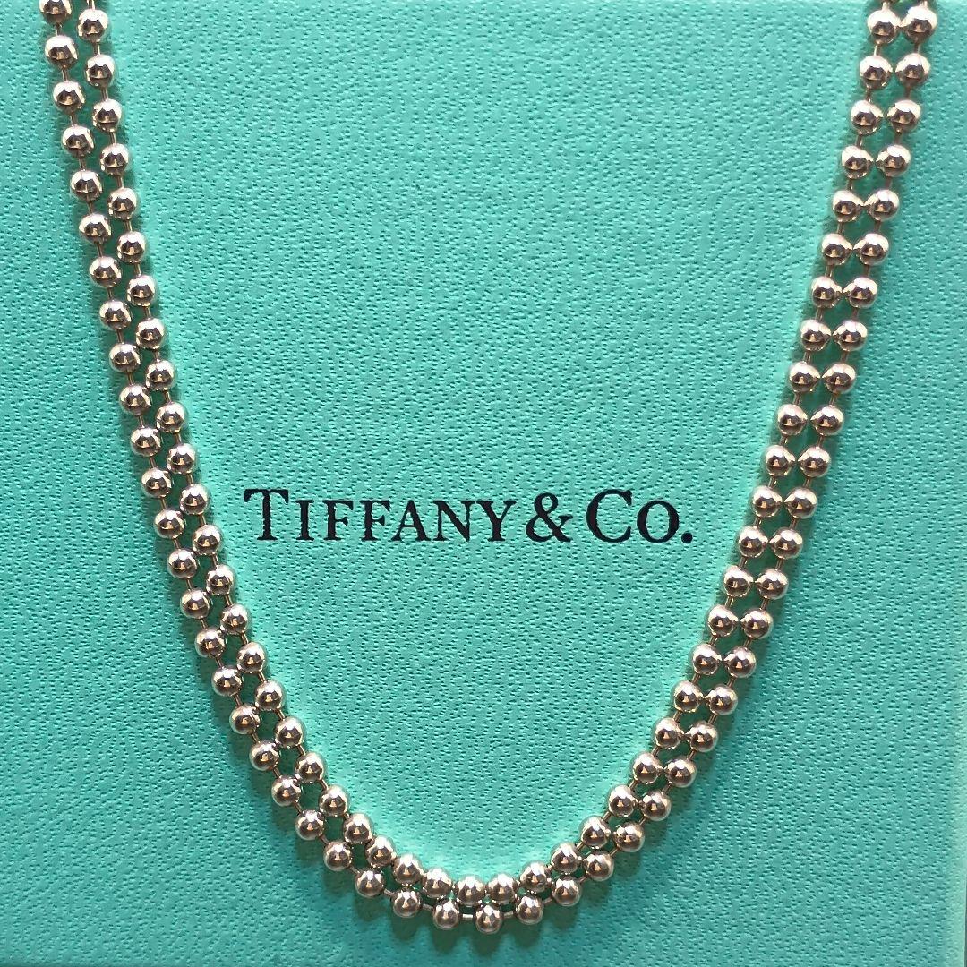 【美品】ティファニー ロングボールチェーン 87cm SILVER925