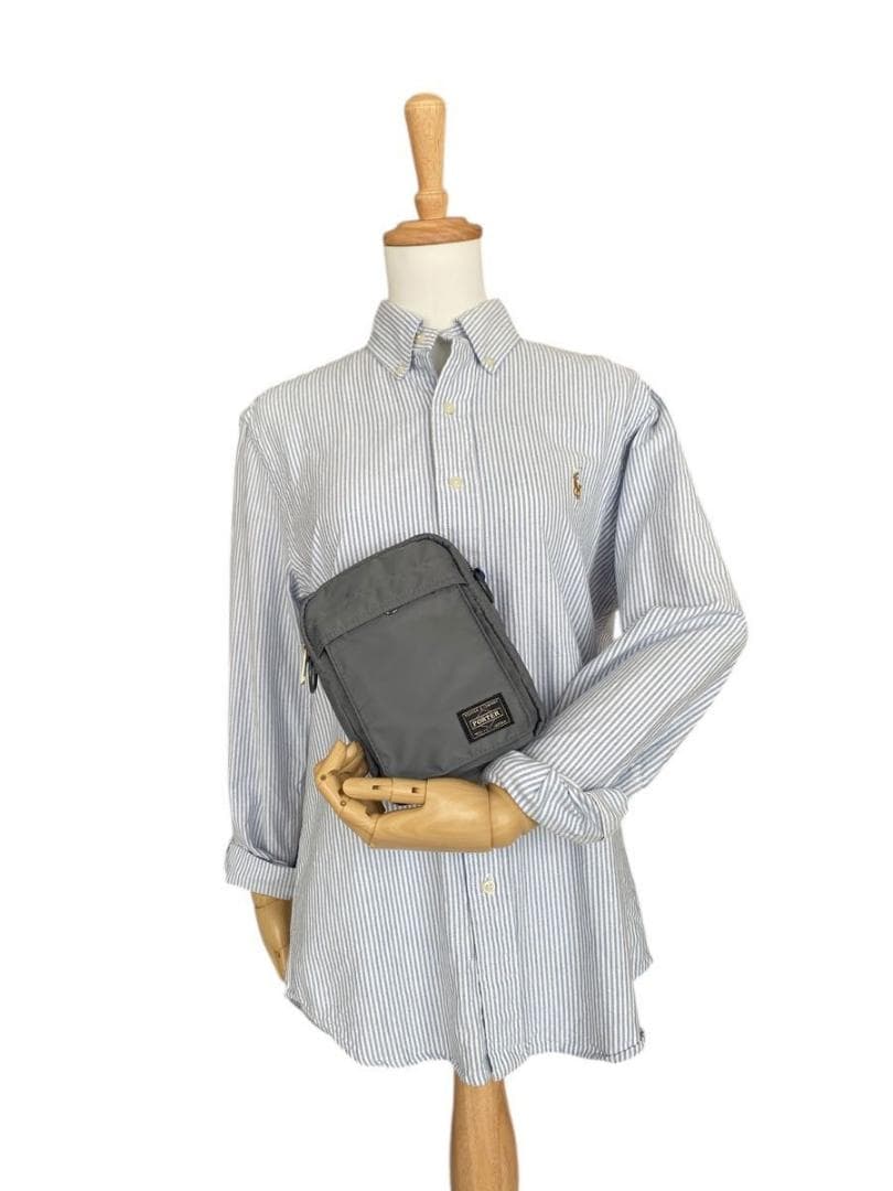 未使用級 ポーター タンカー PX バーティカル　ショルダーバッグ 　グレー系