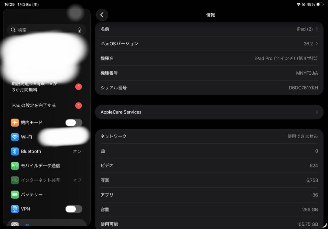 第4世代iPad Pro 11インチ256GB