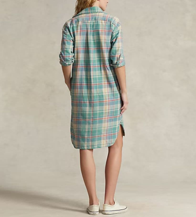 ポロラルフローレン マドラスチェックシャツワンピース 現行タグ