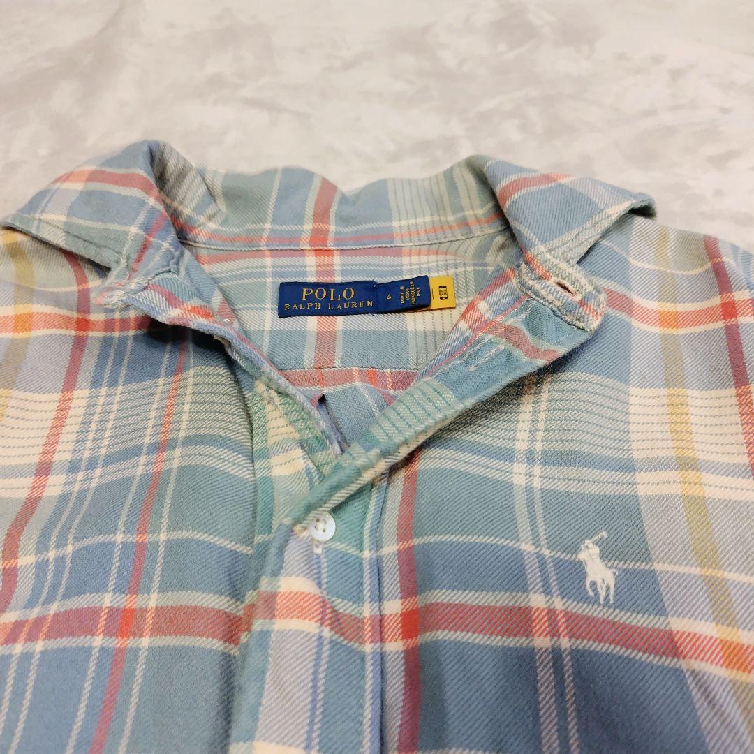 ポロラルフローレン マドラスチェックシャツワンピース 現行タグ